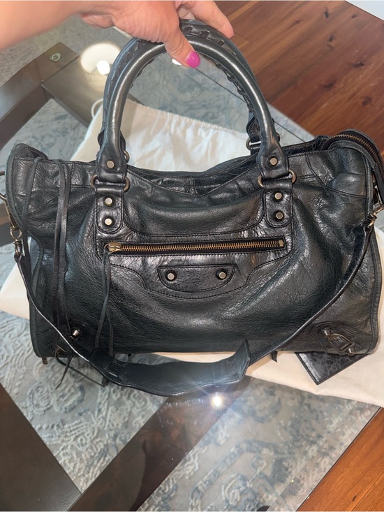 Balenciaga Handbags - Balenciaga Classic City Medium Dark Green Leather Bag + Mirror & Dust Bag